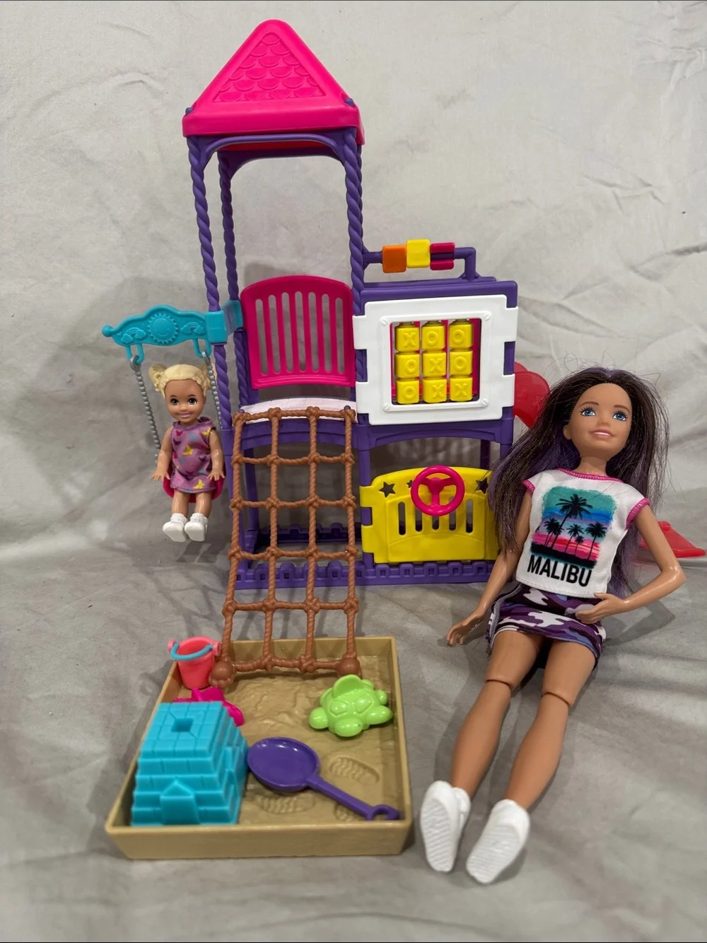 Barbie Babysitters Inc Playground Playset + Skipper + toddler Swing